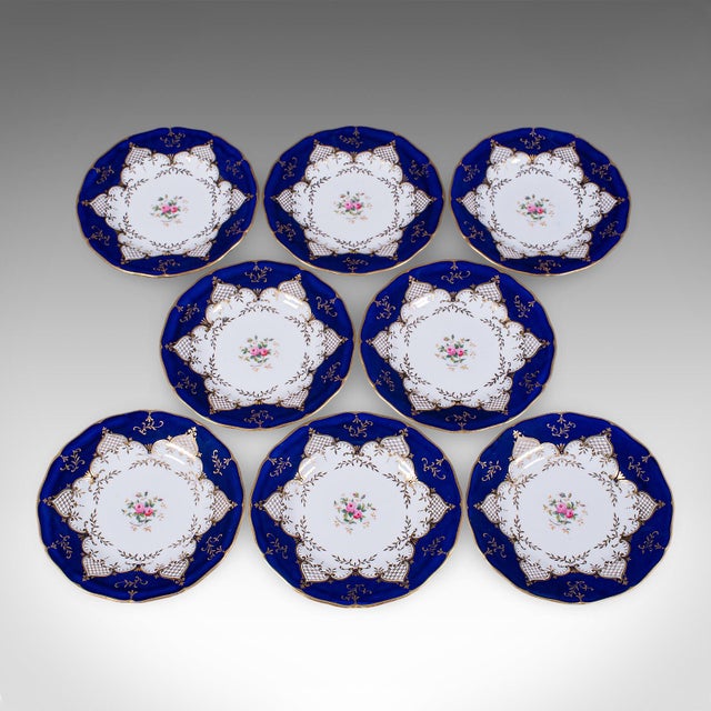 Ceramic 28 Piece Antique 8 Person Afternoon Tea & Tiffin Set, English Ceramic, Victorian For Sale - Image 7 of 12