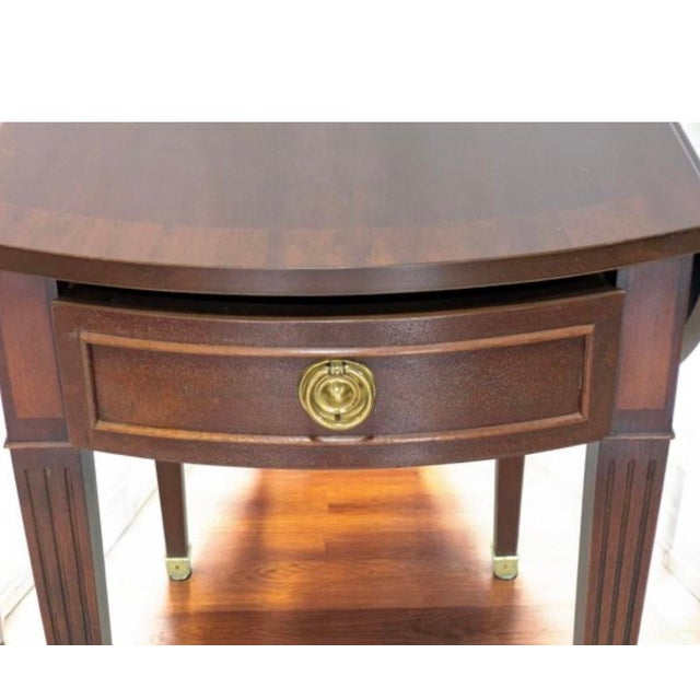 Traditional 1960s Baker Furniture, Mahogany Drop Leaf Pembroke Accent Table For Sale - Image 3 of 13