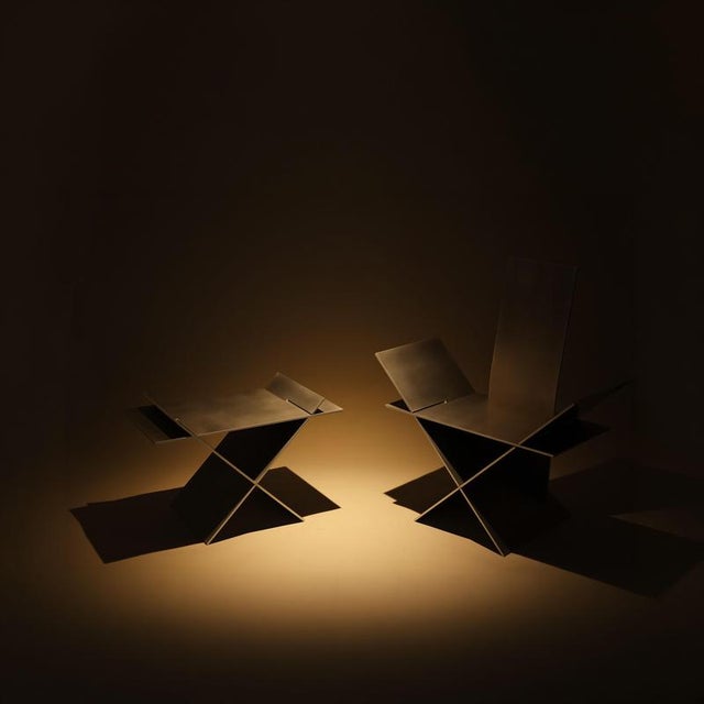 Metal Major Aluminium Chair by Bureau of Entropy For Sale - Image 7 of 8