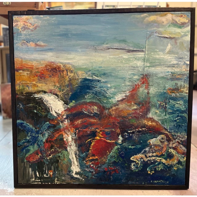 "How Deep Is Your Love?", Abstract Oil Painting, Ocean Art For Sale - Image 4 of 6
