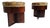 Set of Art Deco Walnut and Floral-Printed Fabric Stools, Italy, 1930s For Sale