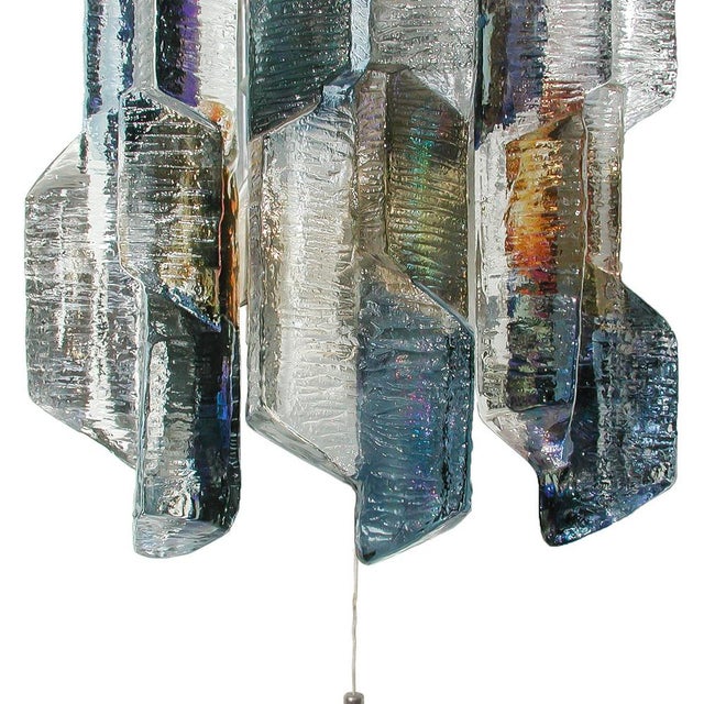 Mid-Century Modern Multicolored Glass Wall Sconce Model Prisma No. 4682 by J.T. Kalmar for Kalmar Lighting, Austria, 1970s For Sale - Image 3 of 7