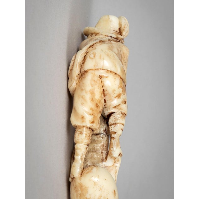 Tan Antique Magnifying Glass With Figural Handle For Sale - Image 8 of 8