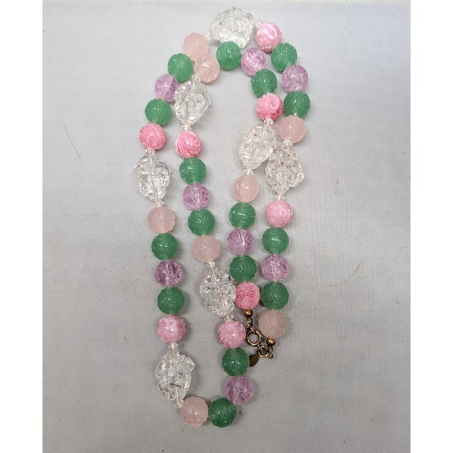 Vintage 1960s Signed Cadoro Beaded Sautoir Necklace For Sale - Image 9 of 10