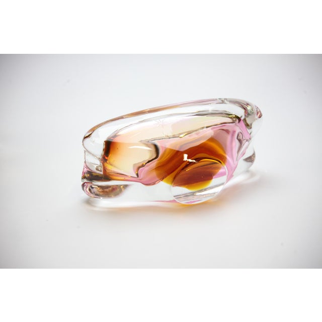 Glass Vase and Ashtray by Josef Hospodka for Sklarny Chribska, Czech, 1960s, Set of 2 For Sale - Image 13 of 17