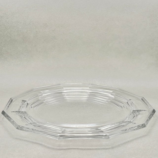 Contemporary Vintage Tiffany & Co. “Windham” Clear Crystal Serving Platter For Sale - Image 3 of 9
