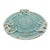 Rustic Handmade Studio Pottery Ceramic Turquoise Crackle Glaze Platter 10” For Sale - Image 3 of 7