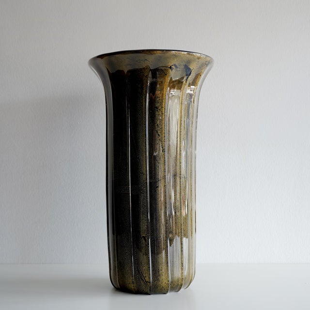 Late 20th Century Seguso Vetri d'Arte Murano Glass Vase For Sale - Image 9 of 10