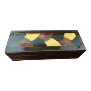 1990s Contemporary John Russell Four-Wood Marquetry Box