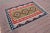 Mid-Century Modern 1970s Mid-Century Modern Blue Kilim Rug For Sale - Image 3 of 8