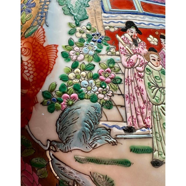 Antique Large Chinese Famille Rose Moon Flask Gold Dragon Handles Marked 19th Century For Sale - Image 15 of 18