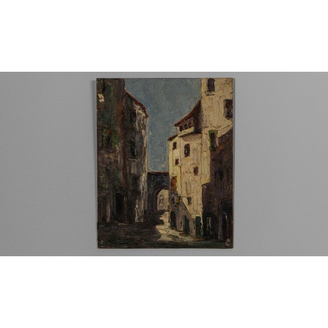 Early 20th Century French Oil on Canvas Townscape For Sale - Image 18 of 18