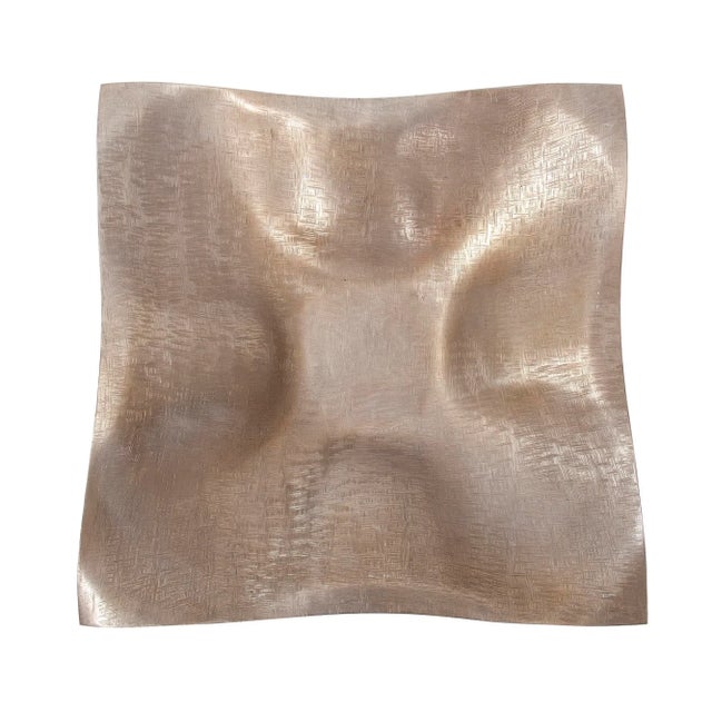 Metal The Etched Crossways Wavy Edged Bowl, Large For Sale - Image 7 of 11