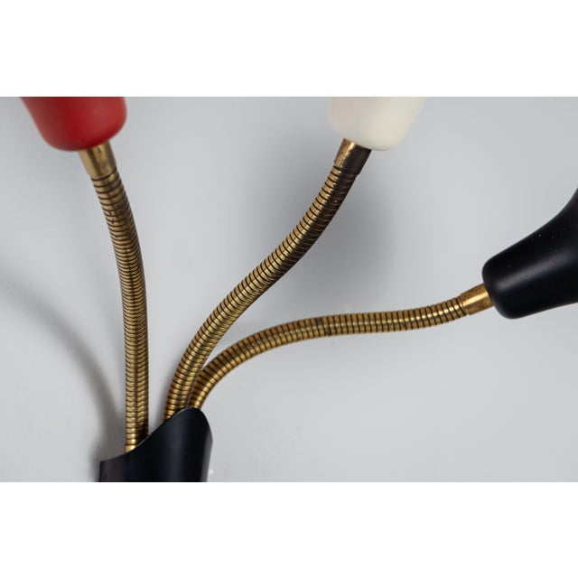 Adjustable Wall Lamp with Three Decorated Shades, 1960s For Sale - Image 10 of 13