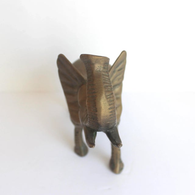 Mid-Century Modern Vintage Brass Elephant For Sale - Image 3 of 8