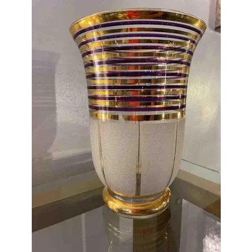 Art Deco Glass Vase, 1940 For Sale - Image 3 of 12