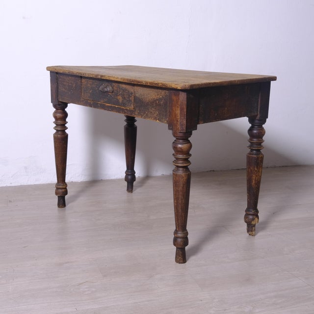 Antique Rustic Wooden Table, Italy, Late 19th Century For Sale - Image 12 of 18