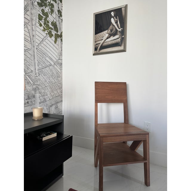 Wood Morelato Scala Organic Walnut Transforming Chair / Ladder – Natural Oil Finish – Italian Modern For Sale - Image 7 of 9