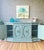 Wood Vintage French Provincial Style Hand-Painted Sideboard With Embossed Drawers For Sale - Image 7 of 12