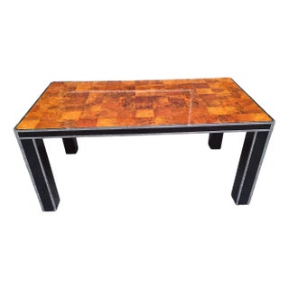 Dining Table in Chrome, Lacquered Wood and Walnut Briar by Gianluigi Gorgoni for Turri Roma, 1970s For Sale