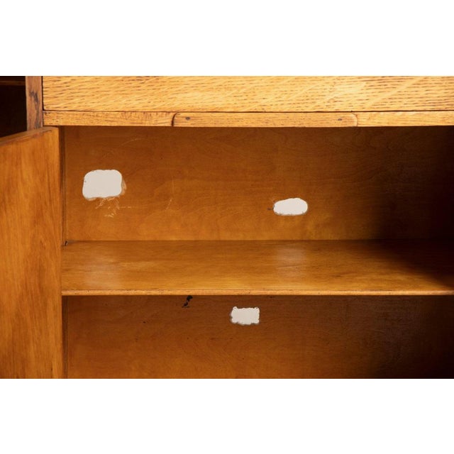 Art Deco Oak Sideboard with Chrome Handles, 1930s For Sale - Image 4 of 13