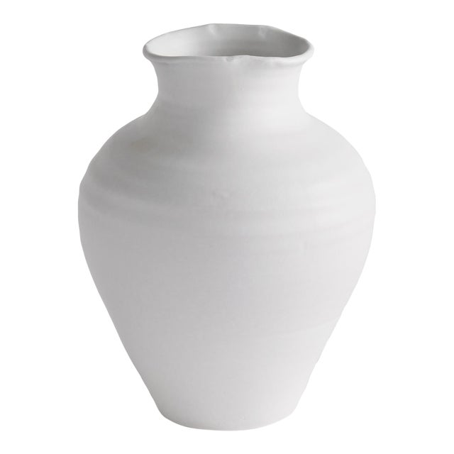 Mirela Vase Medium, Matte White For Sale