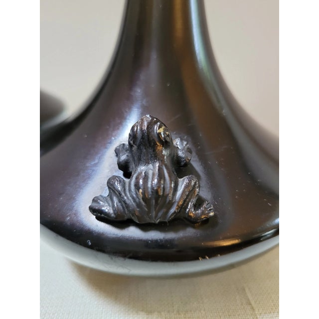 Japanese Meiji Period Bronze Vases - a Pair For Sale - Image 9 of 12