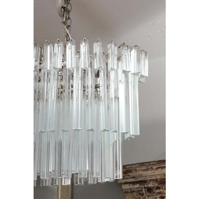 Venini 1960s Venini Style Murano Glass "Wedding Cake" Chandelier, Italy For Sale - Image 4 of 12