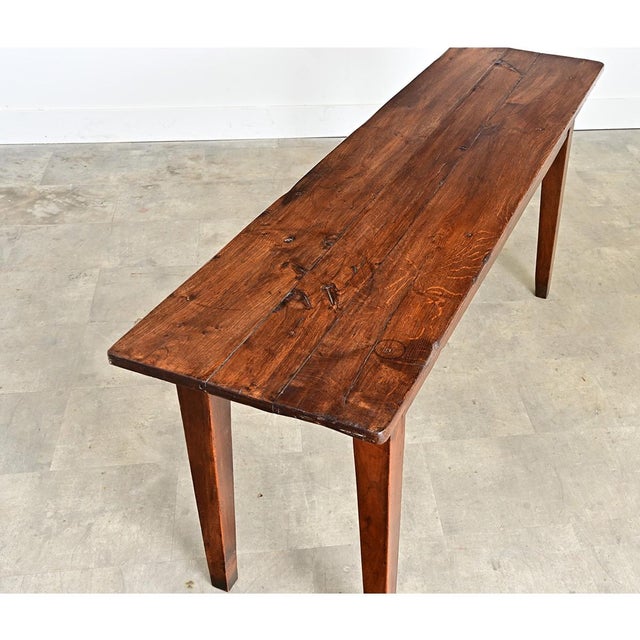 French 19th Century Oak Single-Drawer Server For Sale - Image 10 of 11