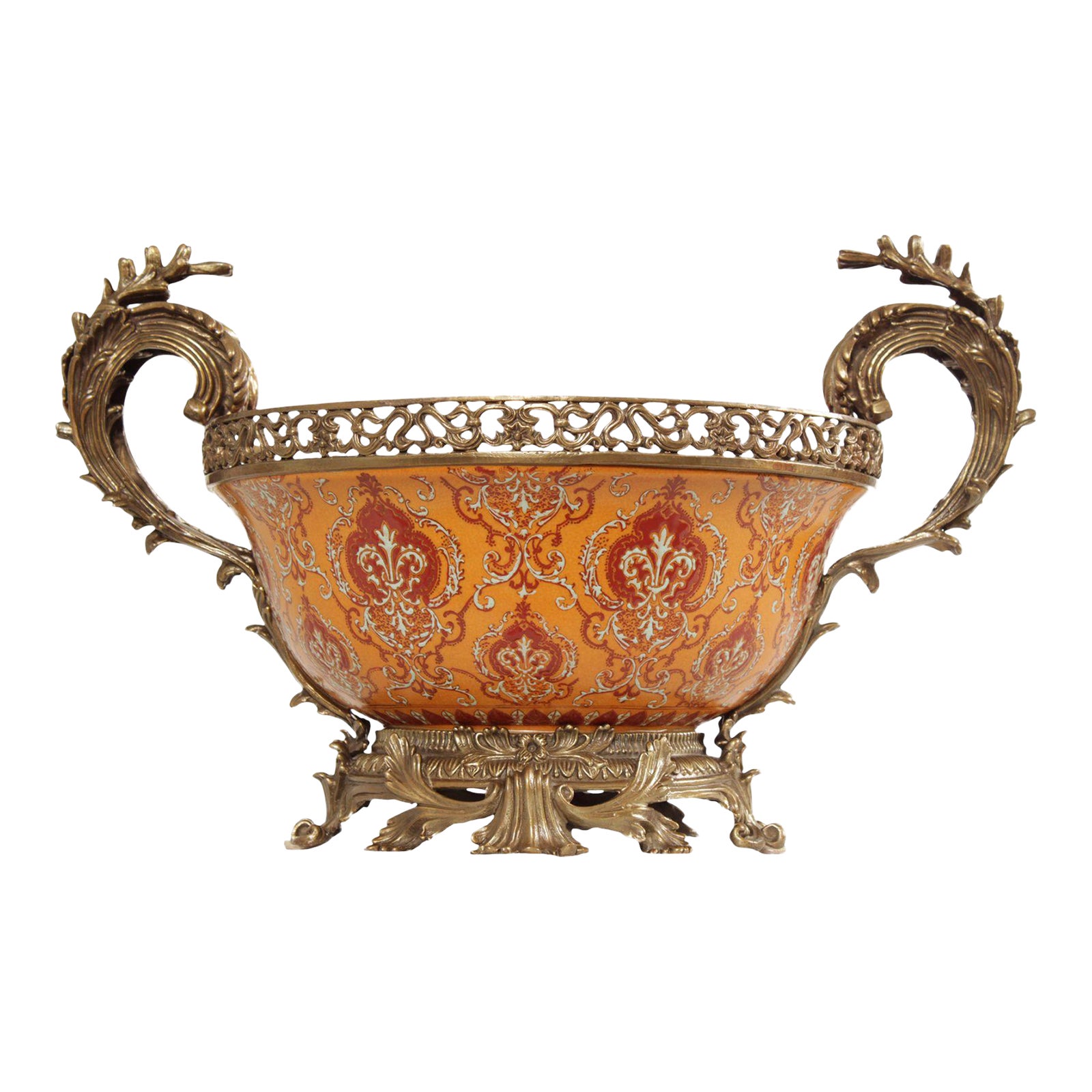 Mark Roberts Porcelain & Bronze Decorative Bowl Chairish
