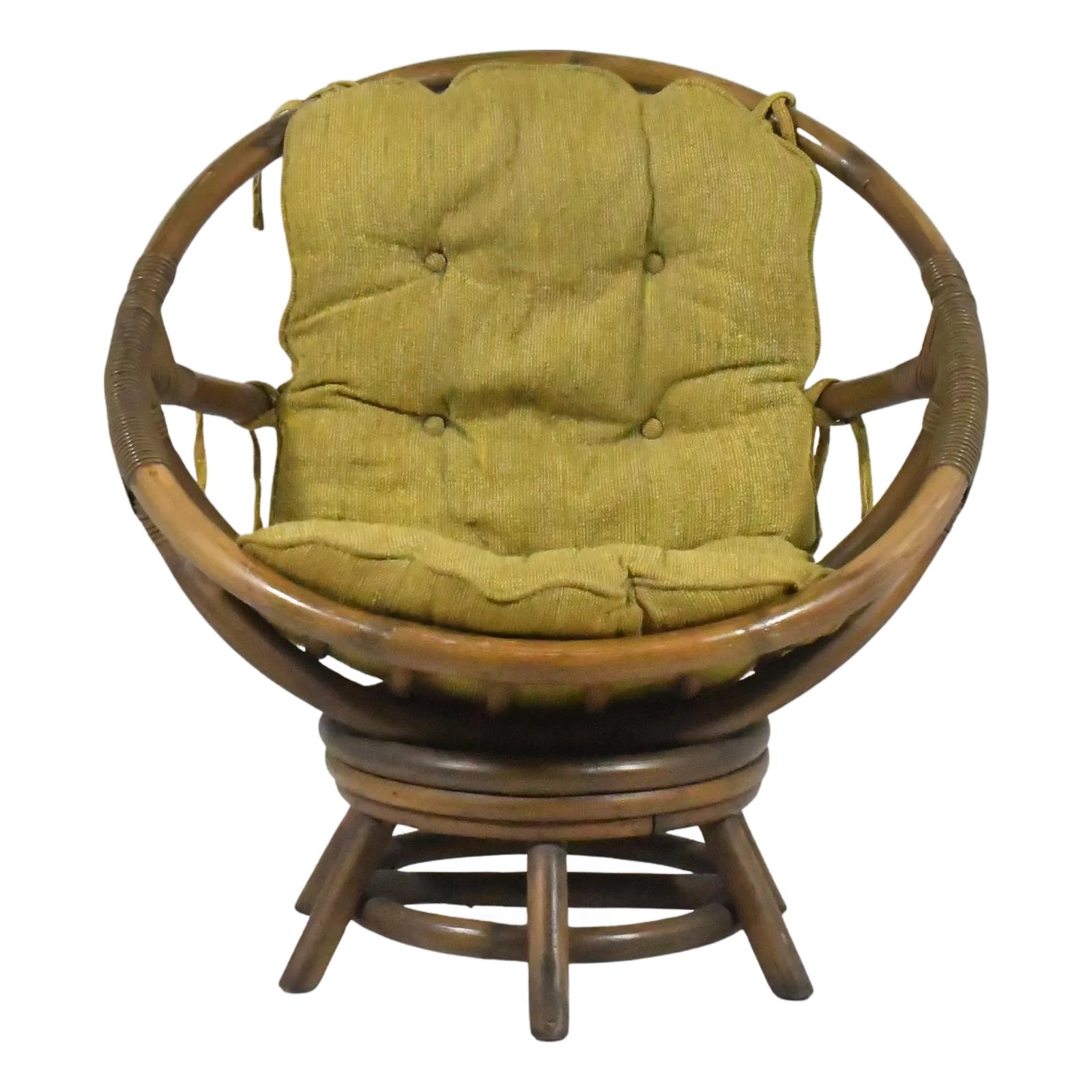 Clarke Casual Rattan Lounge Chair | Chairish