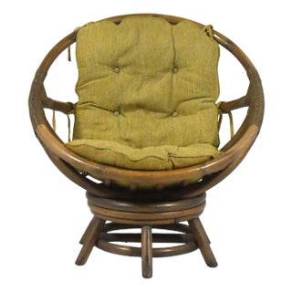 Clarke Casual Rattan Lounge Chair For Sale