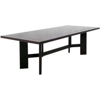 Dining Table With Extensions in Solid Walnut, Custom Made by Petersen Antiques For Sale