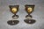 Pair English Style Tole Painted Metal Small Brass Mounted Urns For Sale - Image 12 of 13