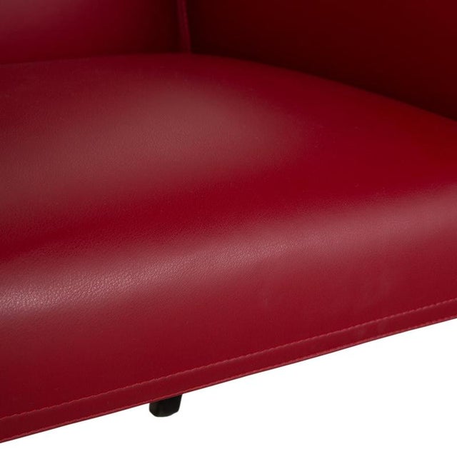 Black Alma Chairs in Black and Red Nappa Leather from Wittmann, Set of 6 For Sale - Image 8 of 18