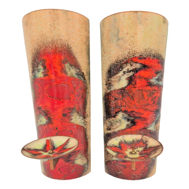 Vintage Wall Candleholders from Expertic, 1950s, Set of 2 For Sale