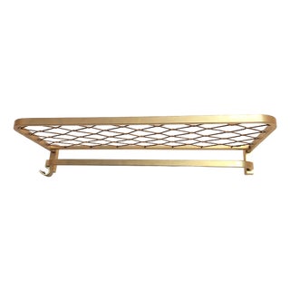 Vintage Wall-Mounted Coat Rack in Aluminum, 1940s For Sale