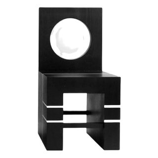 Block Chair I in Oak by Valeria Vasi For Sale