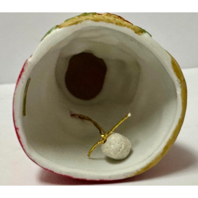 Red Vintage 1980s Porcelain Christmas Cat/Kitten Bell For Sale - Image 8 of 8