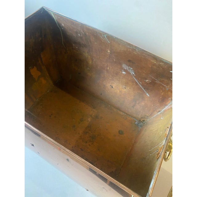 Antique English Regency Copper and Brass Coal Hod/Scuttle For Sale - Image 9 of 11