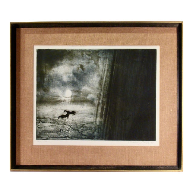 Kaiko Moti Two Horses 1964 Original Print For Sale