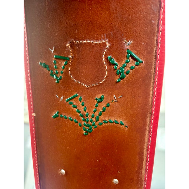 Bronze Large Vintage Swiss Albertano La Serraz Signed Bronze Cow Bell With Original Leather Strap & Buckle For Sale - Image 8 of 10