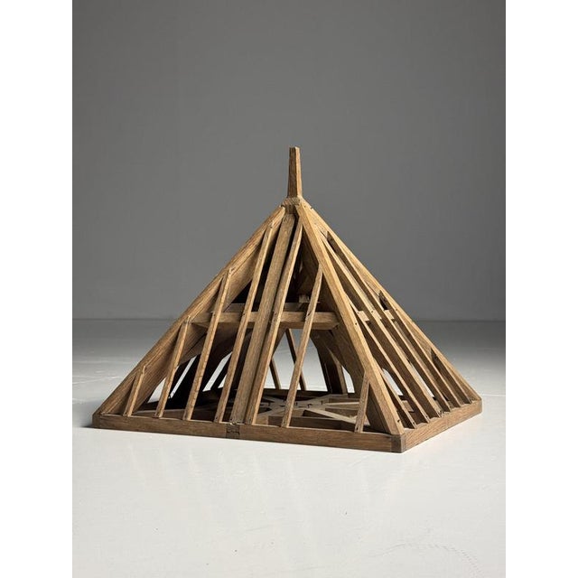 French Roof Construction Model in Oak For Sale - Image 17 of 17