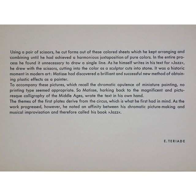 Vintage Mid 20th Century Henri Matisse Diminutive Abstract Lithographs From "Jazz" - Set of 15 For Sale - Image 11 of 12