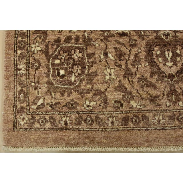 Ziegler Rug 8′ X 8’3” Brown Wool Traditional Hand-Knotted Oriental Carpet For Sale - Image 12 of 15