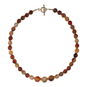 Ajd 19 Inch Spiderweb Jasper Multi Tone Necklace