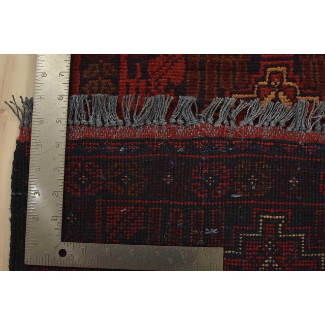 Turkmen Runner 1’8” X 5′ Blue Wool Tribal Hand-Knotted Oriental Rug For Sale - Image 9 of 9