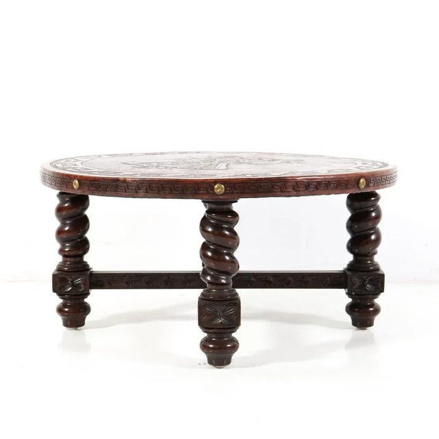 Mid-Century Modern Mid-Century Modern Walnut and Leather Coffee Table by Angel Pazmino for Muebles De Estilo, 1960s For Sale - Image 3 of 9