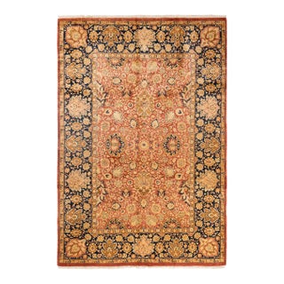 Mogul, One-of-a-Kind Hand-Knotted Area Rug in Orange, 6' 1" x 8' 10" For Sale
