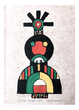 Lothar Schreyer, Mutter Erde, 1920, Woodcut